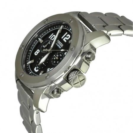  Shop Authentic Fossil Modern Machine Black Dial Silver Steel Strap Watch for Men - FS4926 - Luxxuri