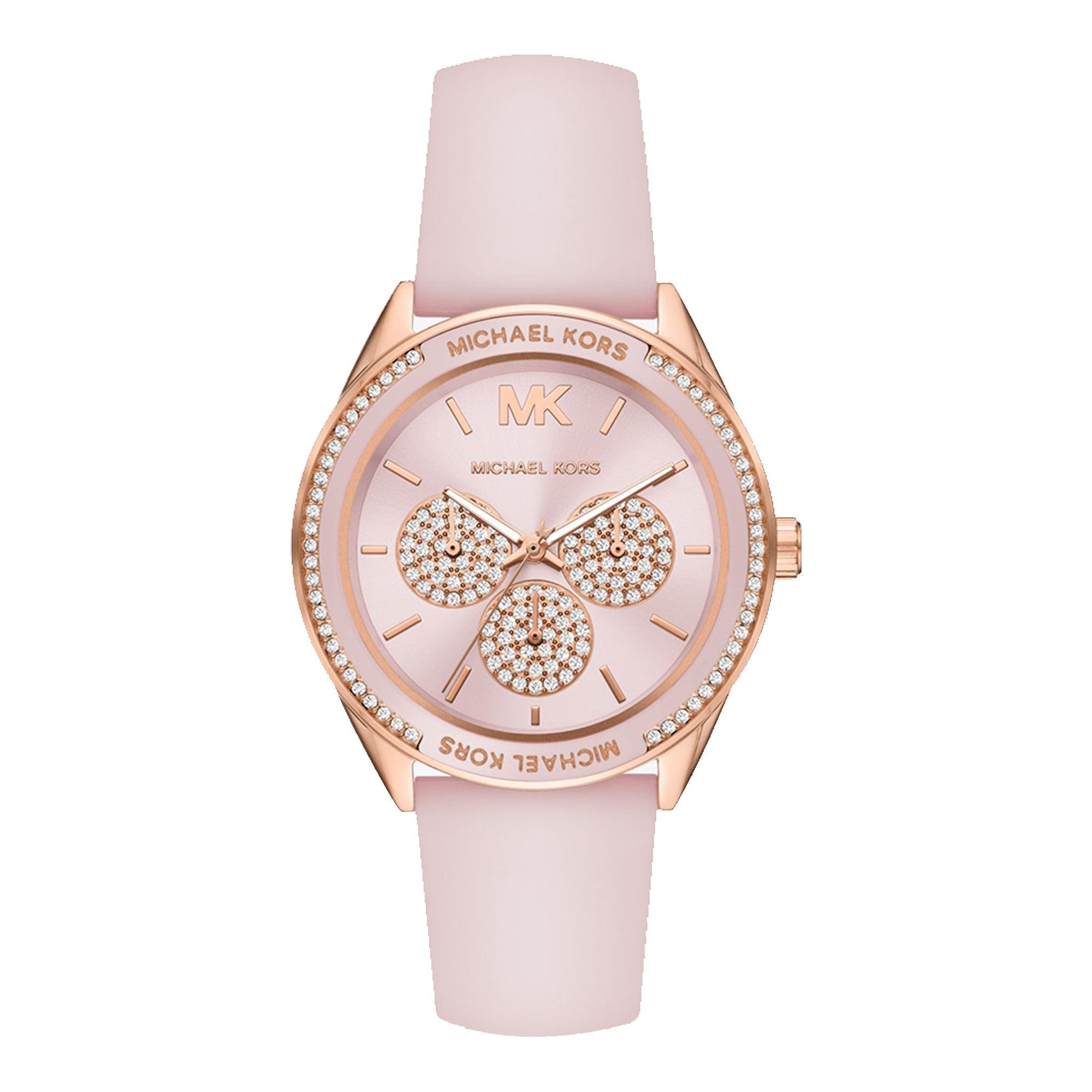  Shop Authentic Michael Kors Quartz Pink Dial Pink Silicone Strap Watch For Women - MK6946 - Luxxuri