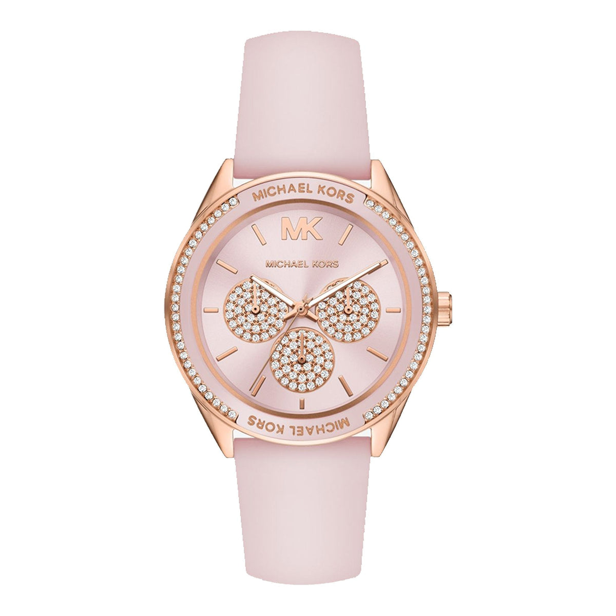  Shop Authentic Michael Kors Quartz Pink Dial Pink Silicone Strap Watch For Women - MK6946 - Luxxuri