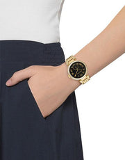  Shop Authentic Michael Kors Skylar Black Dial Gold Steel Strap Watch for Women - MK5989 - Luxxuri