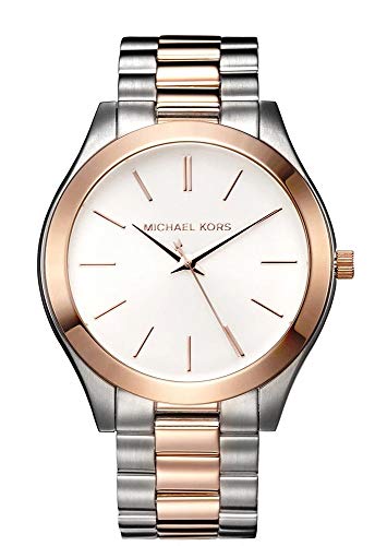  Shop Authentic Michael Kors Slim Runway White Dial Two Tone Watch for Women - MK3204B - Luxxuri