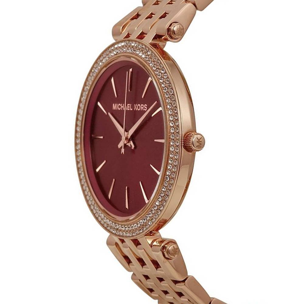  Shop Authentic Michael Kors Darci Red DIal Rose Gold Stainless Steel Strap Watch for Women - MK3378 - Luxxuri