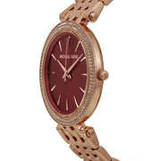  Shop Authentic Michael Kors Darci Red DIal Rose Gold Stainless Steel Strap Watch for Women - MK3378 - Luxxuri