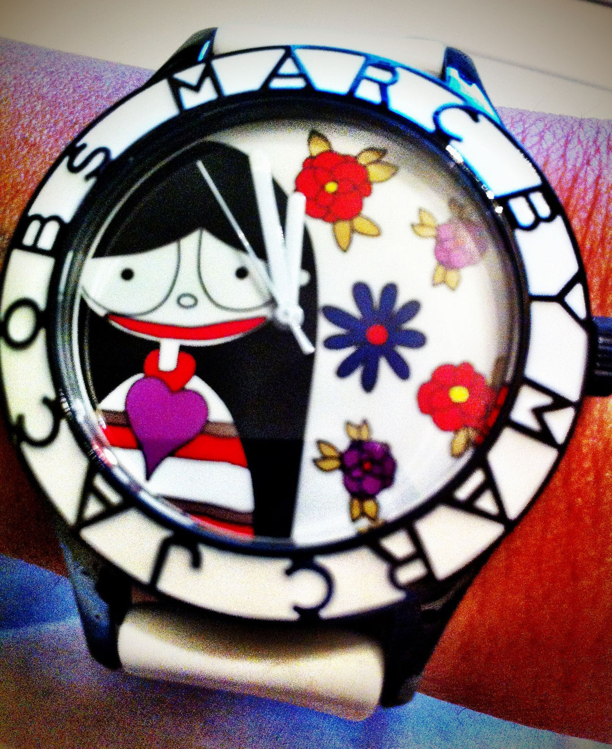  Shop Authentic Marc Jacobs Miss Marc Flower White Dial White Silicone Strap Watch for Women - MBM5513 - Luxxuri