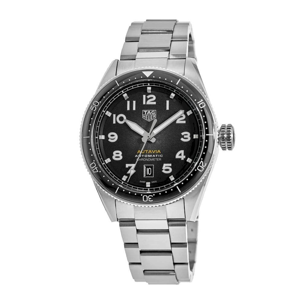  Shop Authentic Tag Heuer Autavia Automatic Grey Dial Silver Steel Strap Watch for Men - WBE5114.EB0173 - Luxxuri