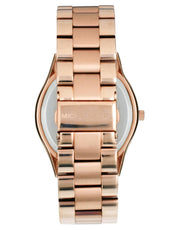  Shop Authentic Michael Kors Slim Runway Brown Dial Rose Gold Stainless Steel Strap Watch for Women - MK3181 - Luxxuri