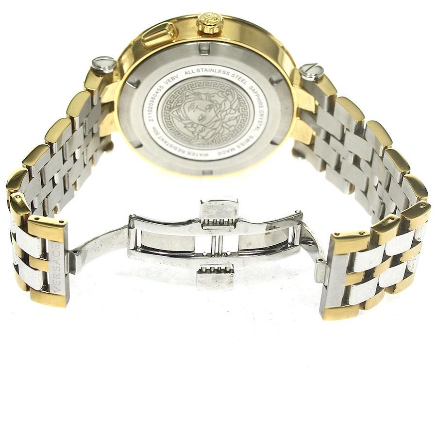  Shop Authentic Versace V-Race Quartz Black Dial Gold Steel Strap Watch For Men - VEBV00519 - Luxxuri