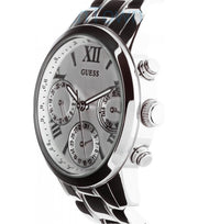  Shop Authentic Guess Mini Sunrise Silver Dial Silver Steel Strap Watch For Women - W0448L1 - Luxxuri