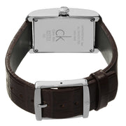  Shop Authentic Calvin Klein Window Silver Dial Brown Leather Strap Watch for Women - K2M23126 - Luxxuri