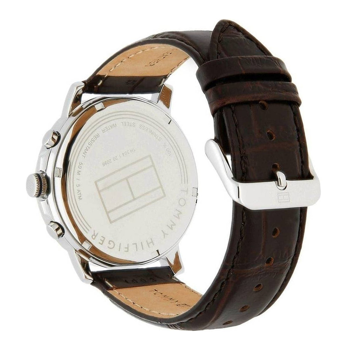  Shop Authentic Tommy Hilfiger Keagan Chronograph Blue Dial Brown Leather Strap Watch for Men - 1791290 - Luxxuri