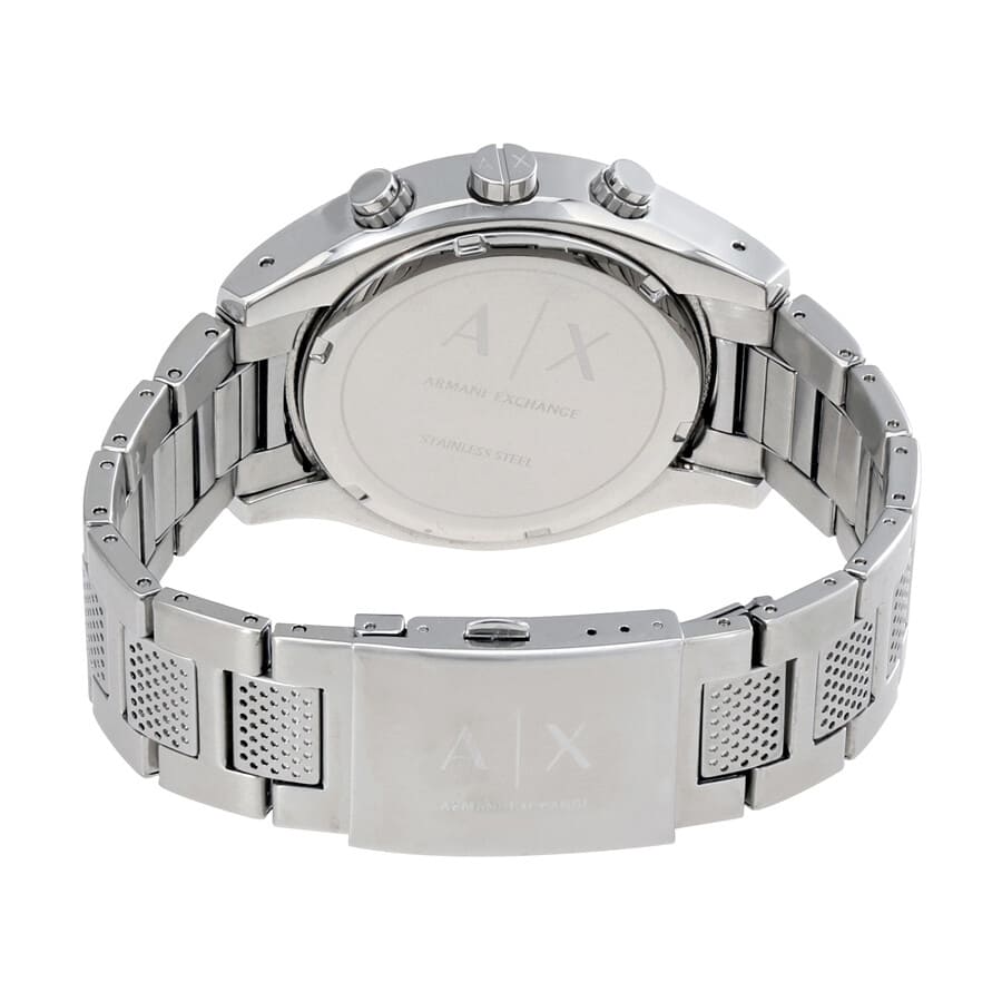  Shop Authentic Armani Exchange Banks Chronograph Black Dial Silver Steel Strap Watch For Men - AX1720 - Luxxuri