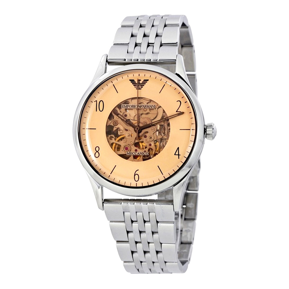  Shop Authentic Emporio Armani Meccanico Multicolor Dial Silver Steel Strap Watch For Men - AR1922 - Luxxuri