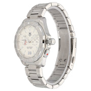  Shop Authentic Tag Heuer Aquaracer Chronograph White Dial Silver Steel Strap Watch for Men - WAY111Y.BA0928 - Luxxuri