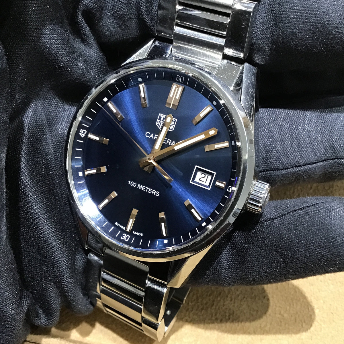 Shop Authentic Tag Heuer Carrera Quartz Blue Dial Silver Steel Strap Watch for Women - WAR1112.BA0601 - Luxxuri