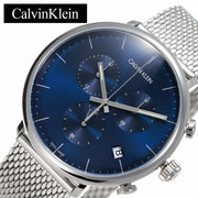  Shop Authentic Calvin Klein High Noon Chronograph Blue Dial Silver Mesh Bracelet Watch for Men - K8M2712N - Luxxuri