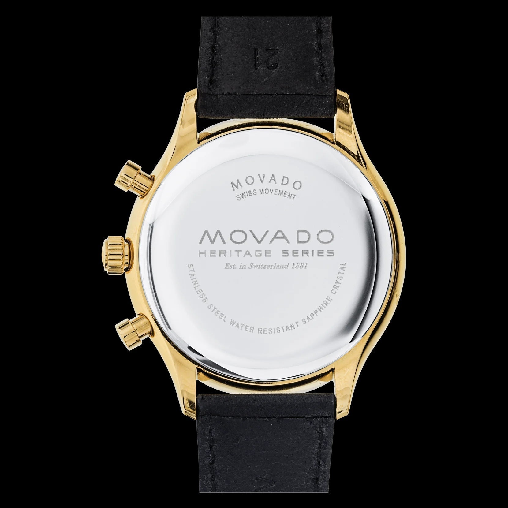  Shop Authentic Movado Heritage Chronograph Calendoplan Blue Dial Black Leather Strap Watch for Men - 3650006 - Luxxuri
