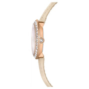  Shop Authentic Swarovski Certa Crystals Silver Dial Beige Leather Strap Watch for Women - 5672968 - Luxxuri