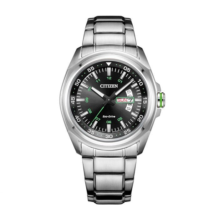  Shop Authentic Citizen Eco Drive Urban Black Dial Silver Stainless Steel Watch For Men - AW0020-59EB - Luxxuri