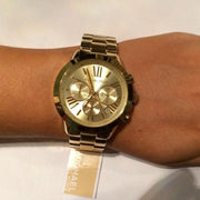  Shop Authentic Michael Kors Bradshaw Chronograph Gold Dial Gold Steel Strap Watch For Women - MK5777 - Luxxuri
