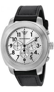  Shop Authentic Emporio Armani Sportivo Chronograph Silver Dial Black Leather Strap Watch For Men - AR6054 - Luxxuri
