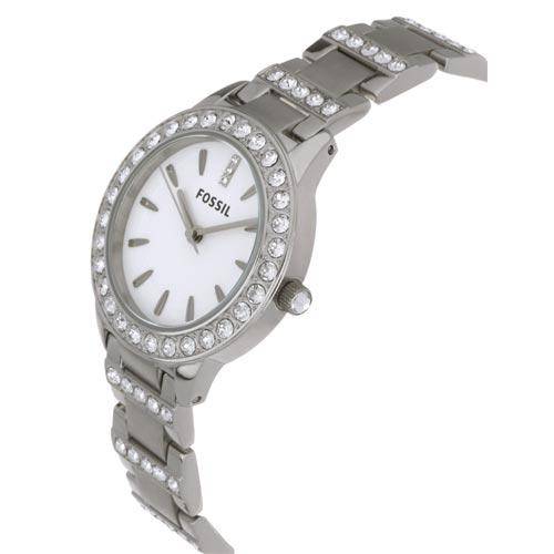  Shop Authentic Fossil Jesse White Dial Silver Steel Strap Watch for Women - ES2362 - Luxxuri