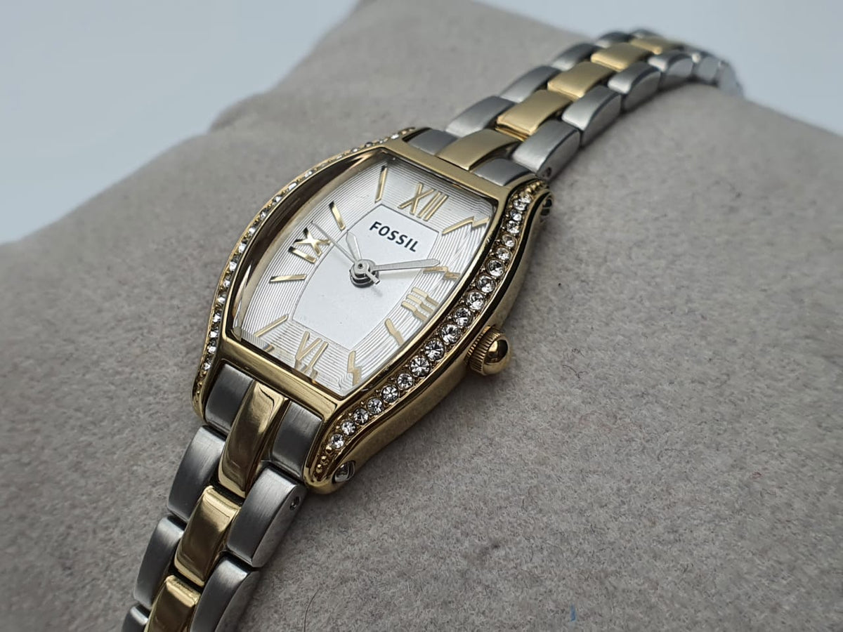  Shop Authentic Fossil Molly Silver Dial Two Tone Steel Strap Watch for Women - ES3287 - Luxxuri