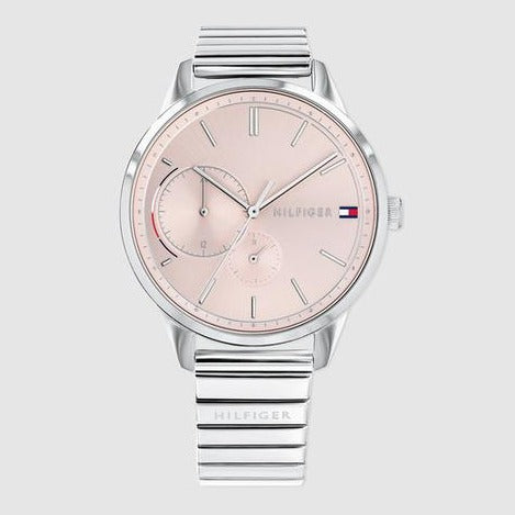  Shop Authentic Tommy Hilfiger Brooke Pink Dial Silver Steel Strap Watch for Women - 1782020 - Luxxuri