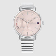  Shop Authentic Tommy Hilfiger Brooke Pink Dial Silver Steel Strap Watch for Women - 1782020 - Luxxuri
