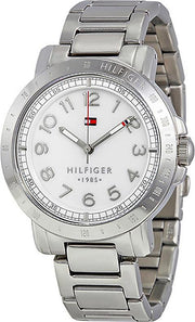  Shop Authentic Tommy Hilfiger White Dial Silver Steel Strap Watch for Women - 1781397 - Luxxuri