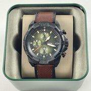 Shop Authentic Fossil Bronson Chronograph Black Dial Brown Leather Strap Watch for Men - FS5856 - Luxxuri