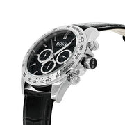  Shop Authentic Hugo Boss Ikon Black Dial Black Leather Strap Watch for Men - 1513178 - Luxxuri
