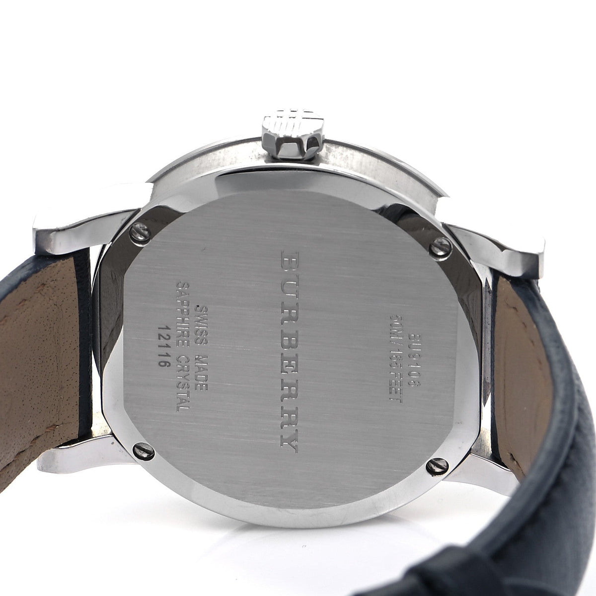  Shop Authentic Burberry The City Silver Dial Black Leather Strap Watch for Women - BU9106 - Luxxuri