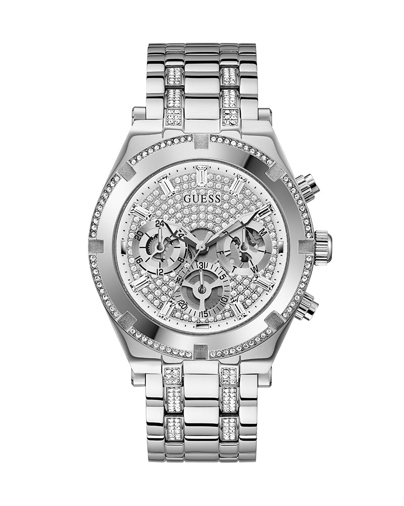  Shop Authentic Guess Continental Silver Dial Silver Steel Strap Watch for Men - GW0261G1 - Luxxuri