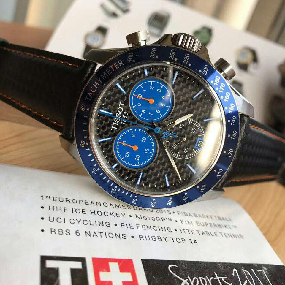 Shop Authentic Tissot V8 Alpine Carbon Chronograph Black Dial Black Leather Strap Watch For Men - T106.417.16.201.00 - Luxxuri