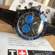  Shop Authentic Tissot V8 Alpine Carbon Chronograph Black Dial Black Leather Strap Watch For Men - T106.417.16.201.00 - Luxxuri