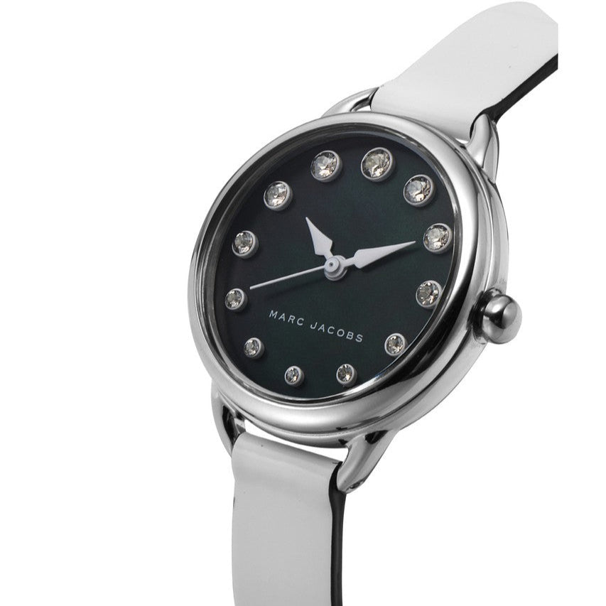  Shop Authentic Marc Jacobs Betty Mother of Pearl Black Dial White Leather Strap Watch for Women - MJ1512 - Luxxuri