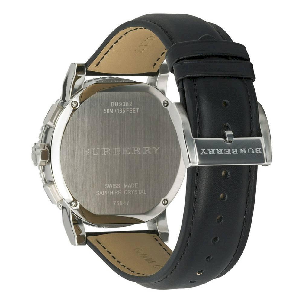  Shop Authentic Burberry The City Black Dial Black Leather Strap Watch for Men - BU9382 - Luxxuri