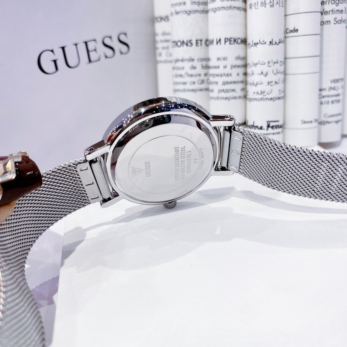 Shop Authentic Guess Trend Diamonds Silver Dial Silver Steel Strap Watch for Women - GW0512L1 - Luxxuri