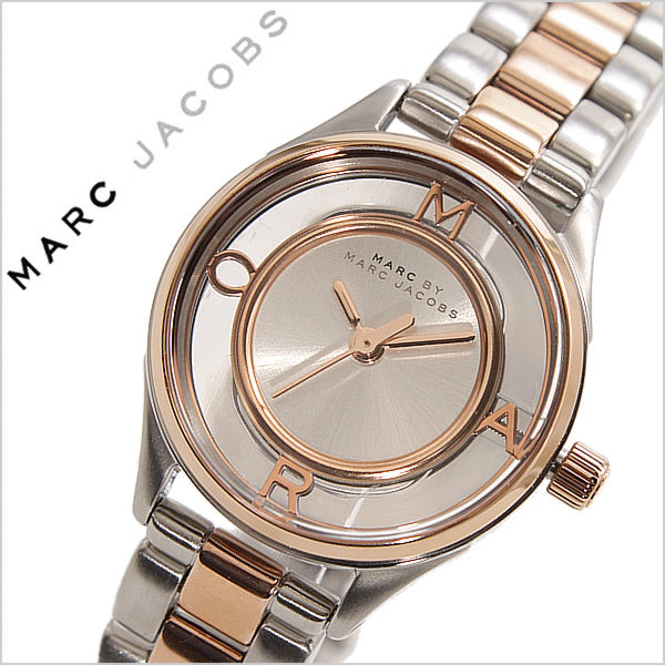 Shop Authentic Marc Jacobs Tether Transparent White Dial Two Tone Steel Strap Watch for Women - MBM3436 - Luxxuri