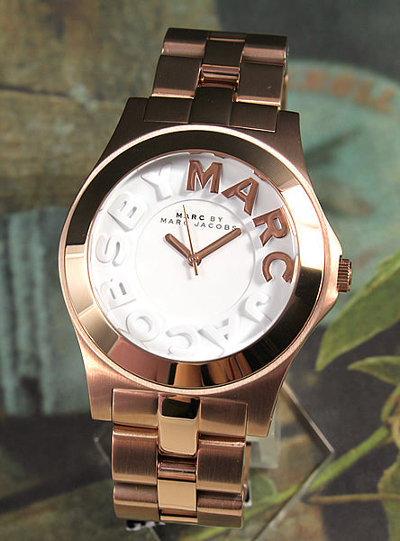  Shop Authentic Marc Jacobs Rivera White Dial Rose Gold Steel Strap Watch for Women - MBM3135 - Luxxuri