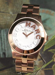 Shop Authentic Marc Jacobs Rivera White Dial Rose Gold Steel Strap Watch for Women - MBM3135 - Luxxuri