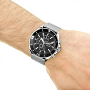 Shop Authentic Hugo Boss Ocean Edition Black Dial Silver Mesh Bracelet Watch for Men - 1513701 - Luxxuri