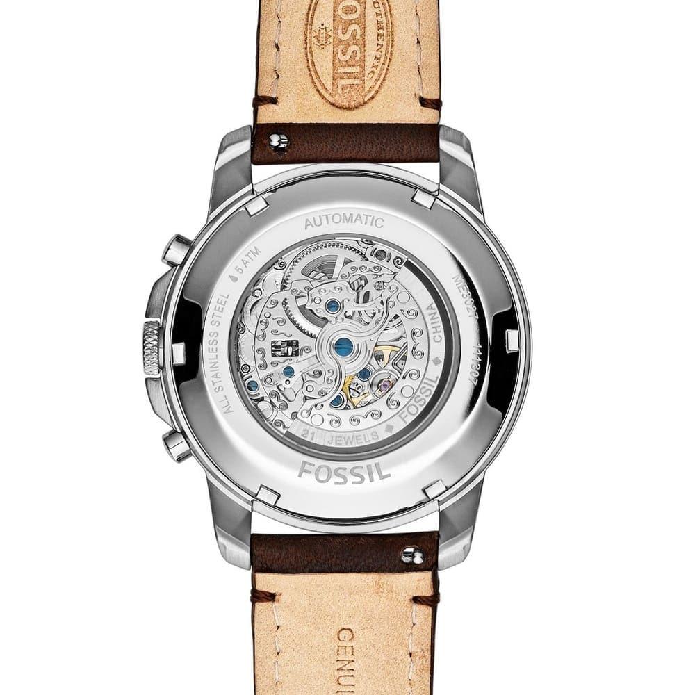  Shop Authentic Fossil Grant Automatic White Dial Brown Leather Strap Watch for Men -  ME3027 - Luxxuri