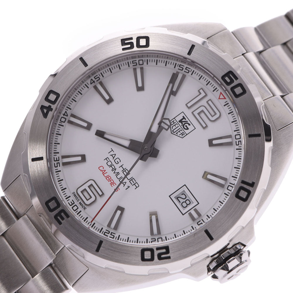  Shop Authentic Tag Heuer Formula 1 Calibre 5 Automatic White Dial Silver Steel Strap Watch for Men - WAZ2114.BA0875 - Luxxuri