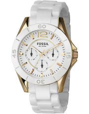  Shop Authentic Fossil Ceramic Multifunction White Dial White Steel Strap Watch for Women - CE1006 - Luxxuri