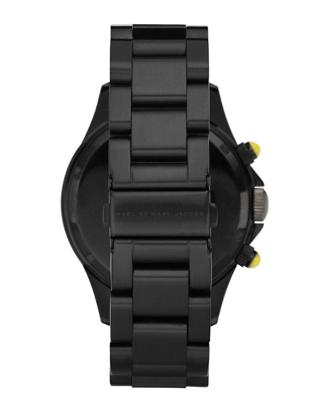  Shop Authentic Marc Jacobs Rock Chronograph Black Dial Black Steel Strap Watch for Men - MBM5026 - Luxxuri