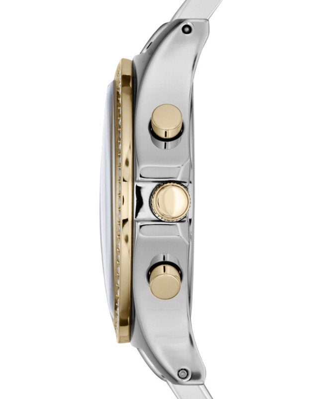  Shop Authentic Marc Jacobs Henry Chronograph Silver Dial Two Tone Steel Strap Watch for Women - MBM3197 - Luxxuri