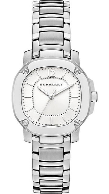  Shop Authentic Burberry The Britain Silver Dial Silver Steel Strap Watch for Women - BBY1703 - Luxxuri