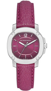 Shop Authentic Burberry The Britain Pink Dial Pink Leather Strap Watch for Women - BBY1715 - Luxxuri