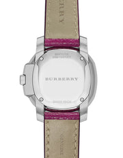  Shop Authentic Burberry The Britain Pink Dial Pink Leather Strap Watch for Women - BBY1715 - Luxxuri